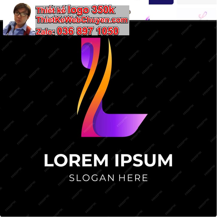 Thiết kế logo online chữ L cách điệu 