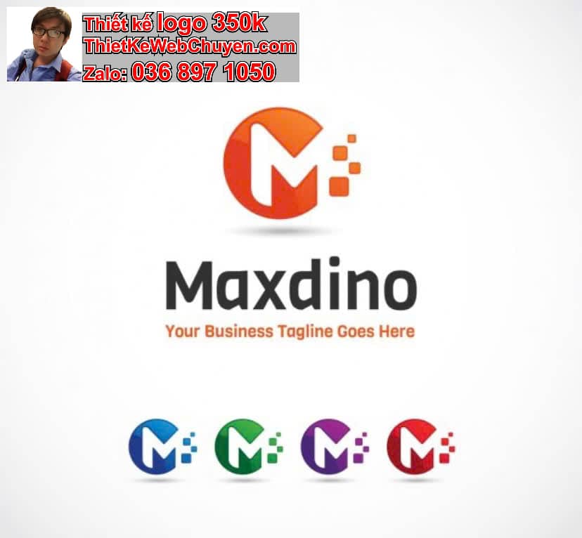 Thiết kế logo online chữ M cách điệu