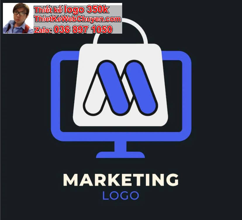 Thiết kế logo online chữ M cách điệu