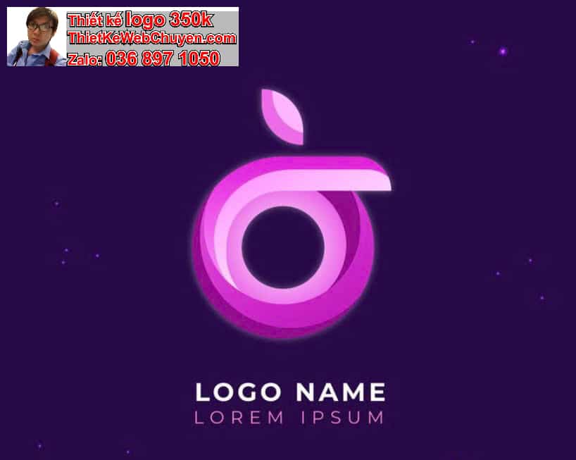 Thiết kế logo online chữ O cách điệu