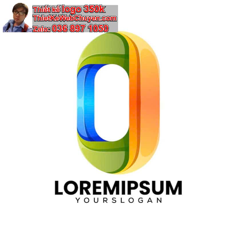 Thiết kế logo online chữ O cách điệu