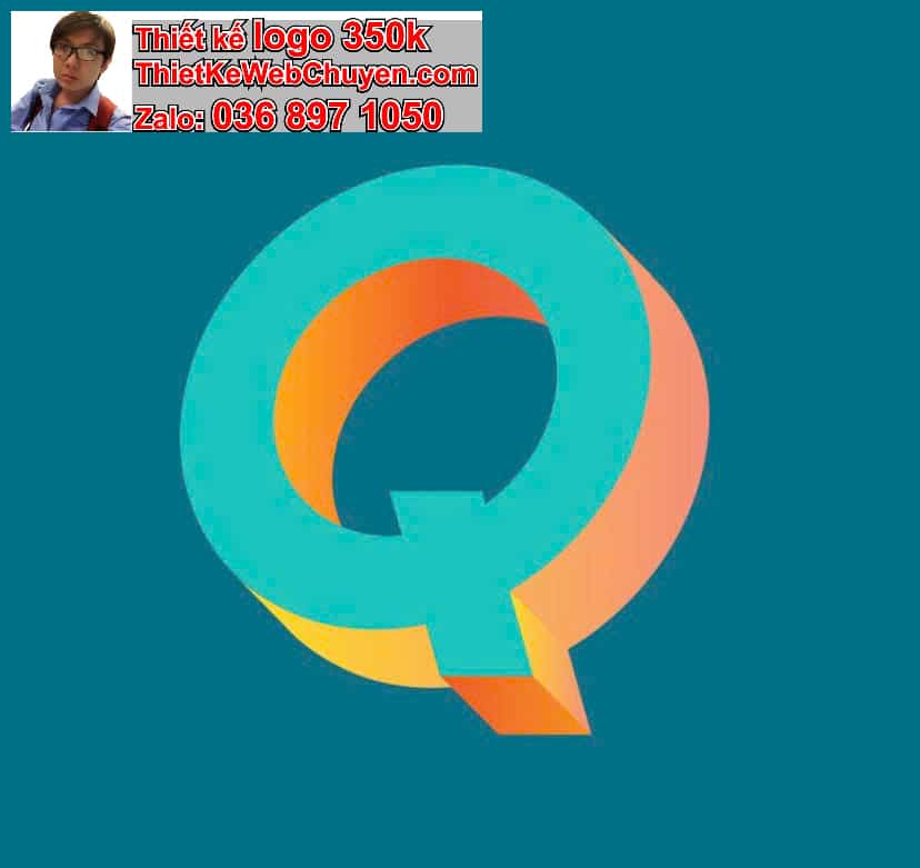 Thiết kế logo online chữ Q cách điệu