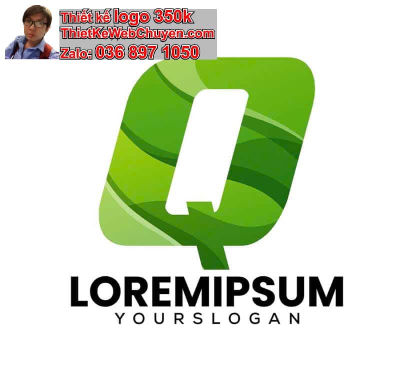 Thiết kế logo online chữ Q cách điệu