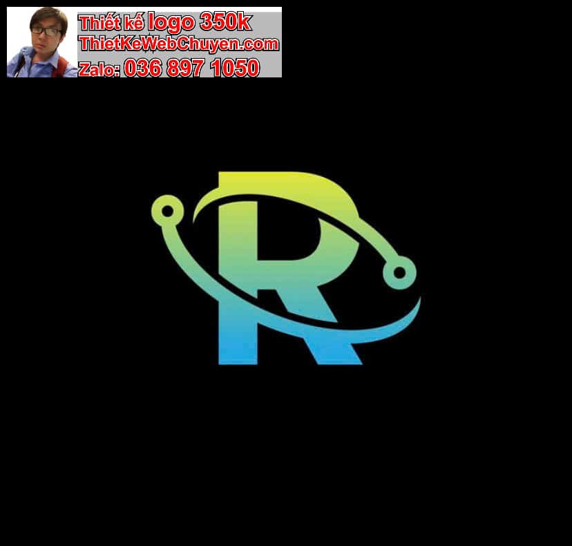 Thiết kế logo online chữ R cách điệu