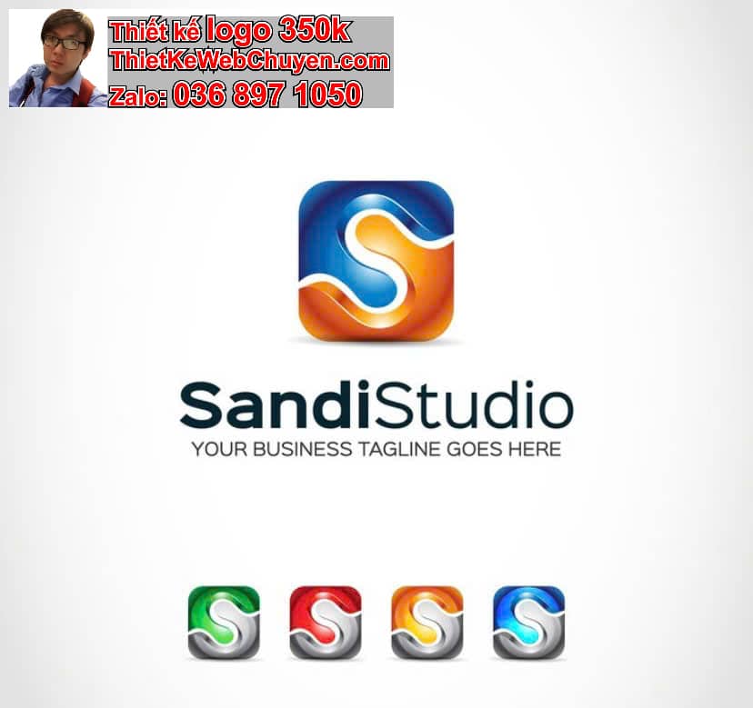 Thiết kế logo online chữ S cách điệu