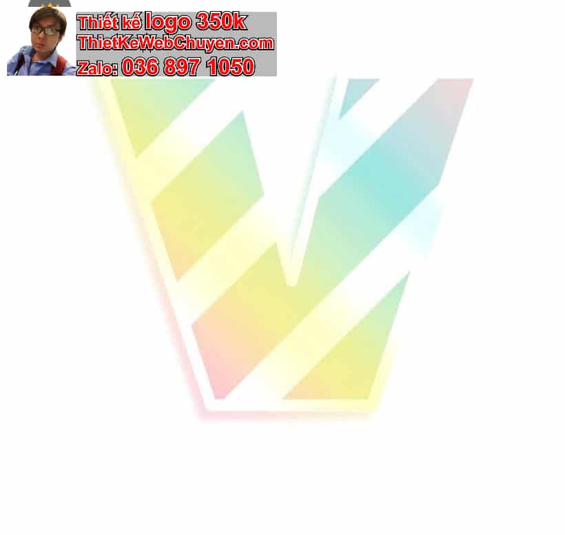 Thiết kế logo online chữ V cách điệu