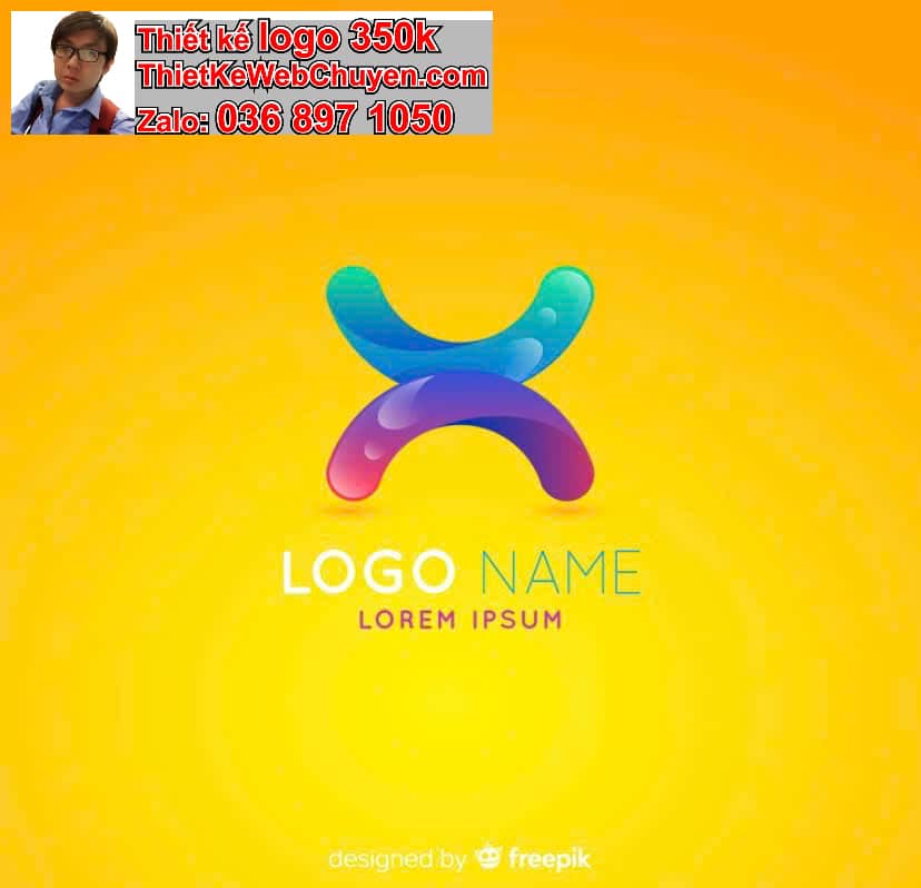 Thiết kế logo online chữ X cách điệu