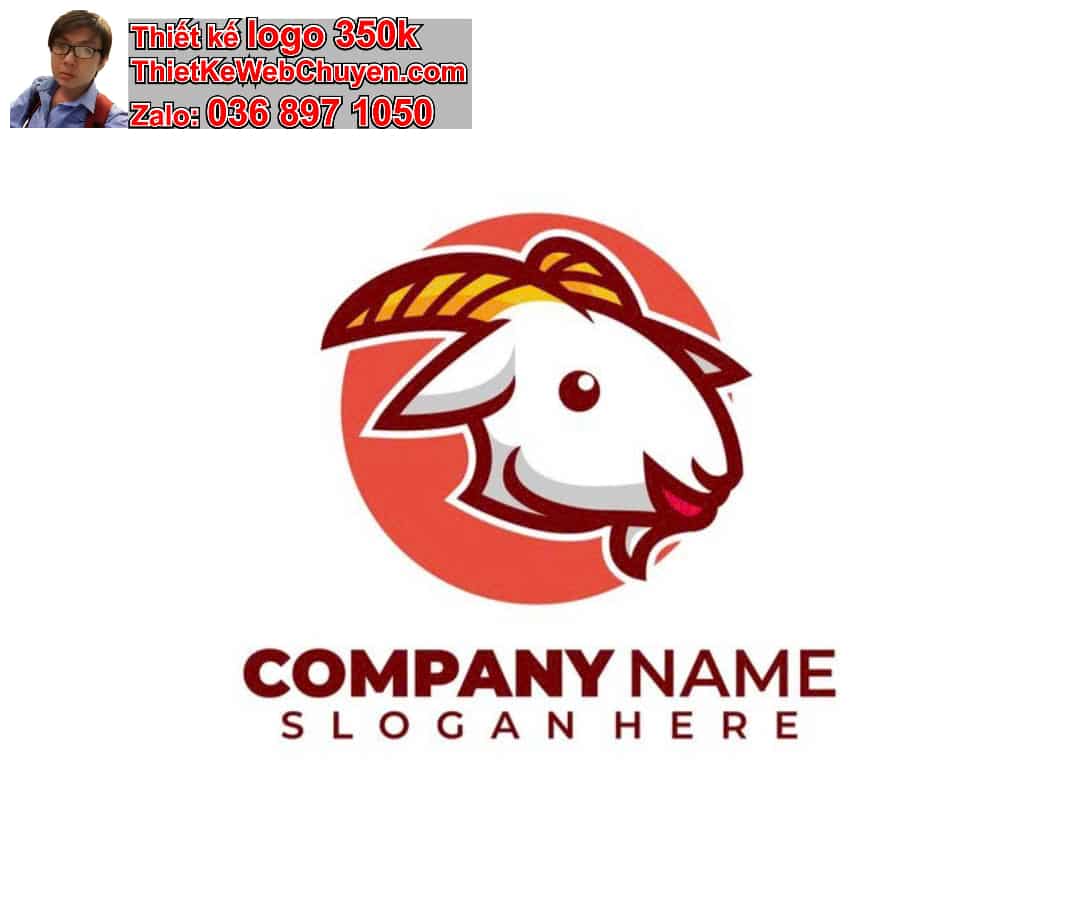Thiết kế logo online con dê 