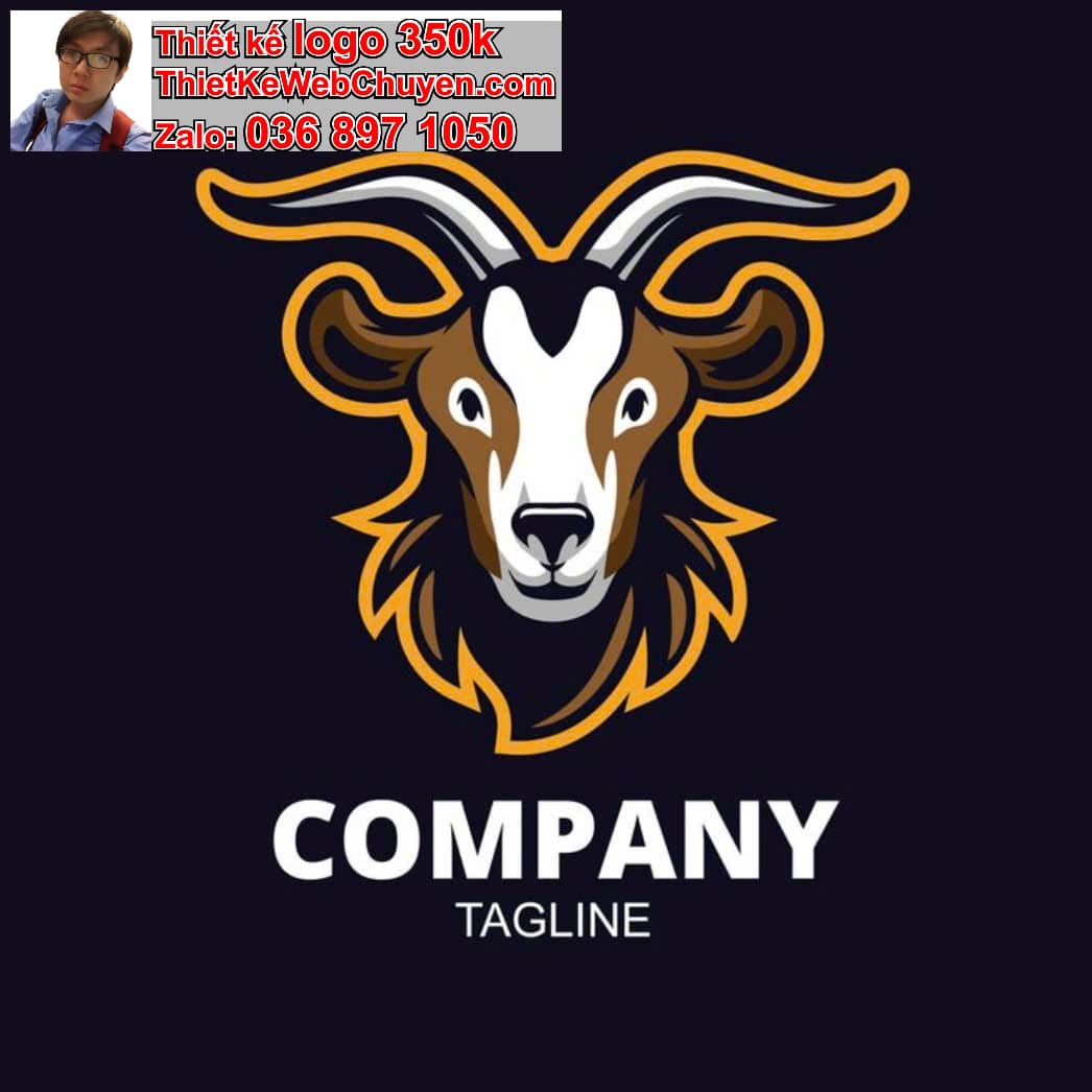 Thiết kế logo online con dê 