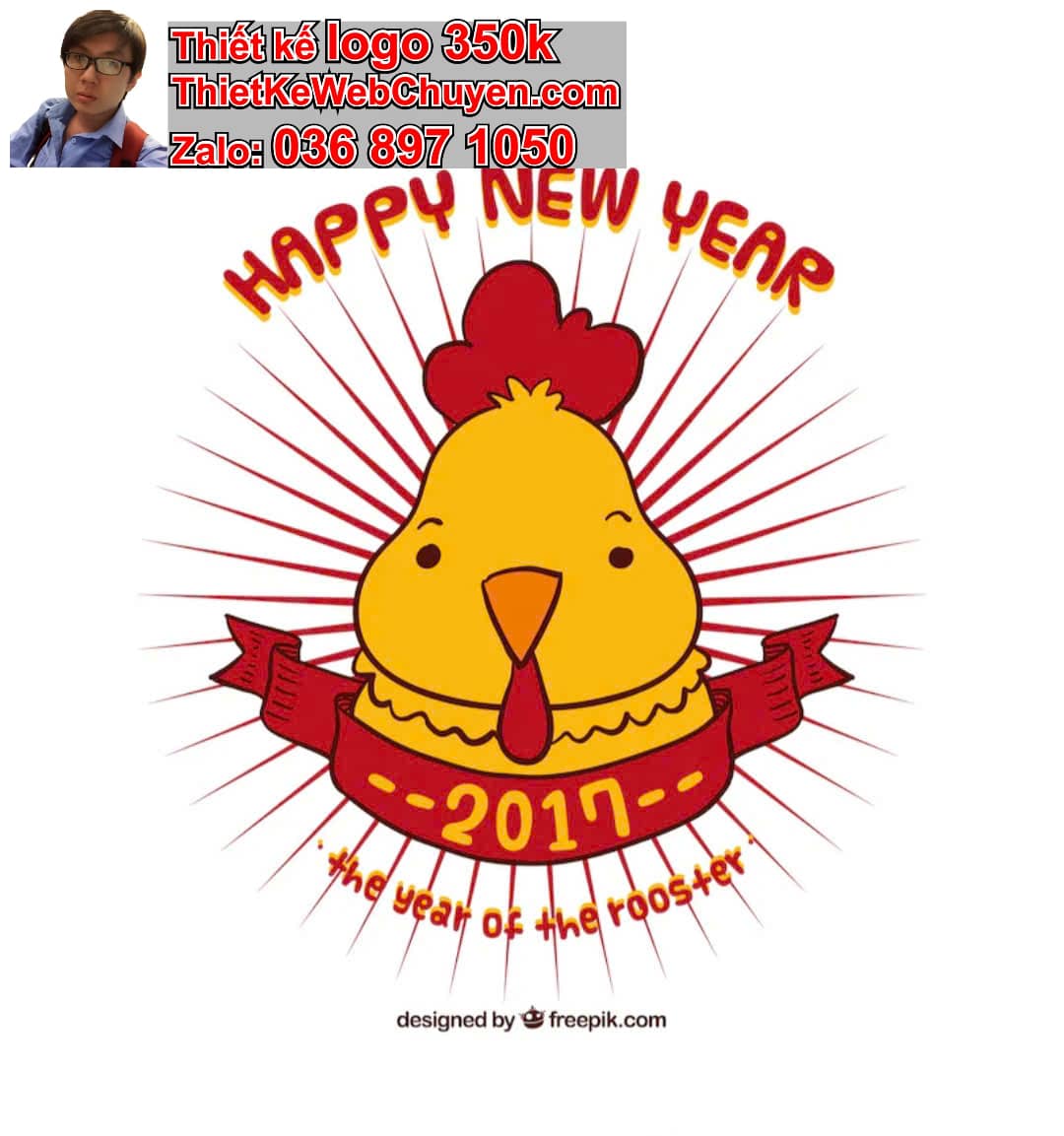 Thiết kế logo online con gà 