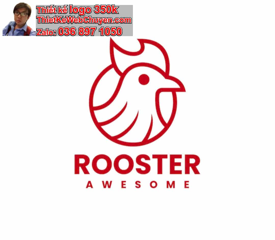 Thiết kế logo online con gà 