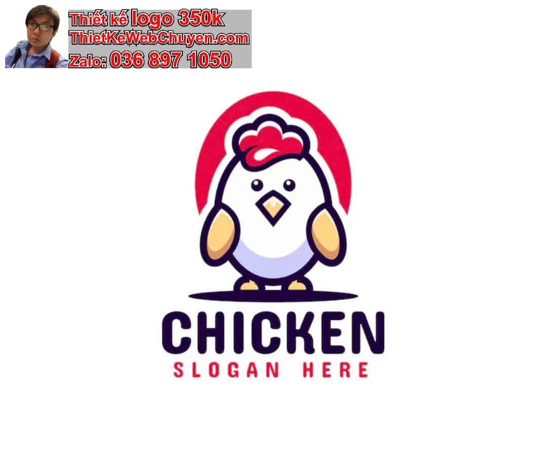Thiết kế logo online con gà 