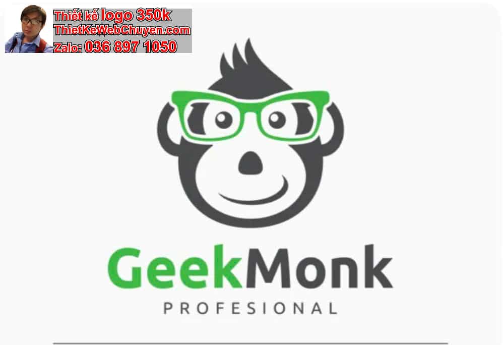 Thiết kế logo online con khỉ 