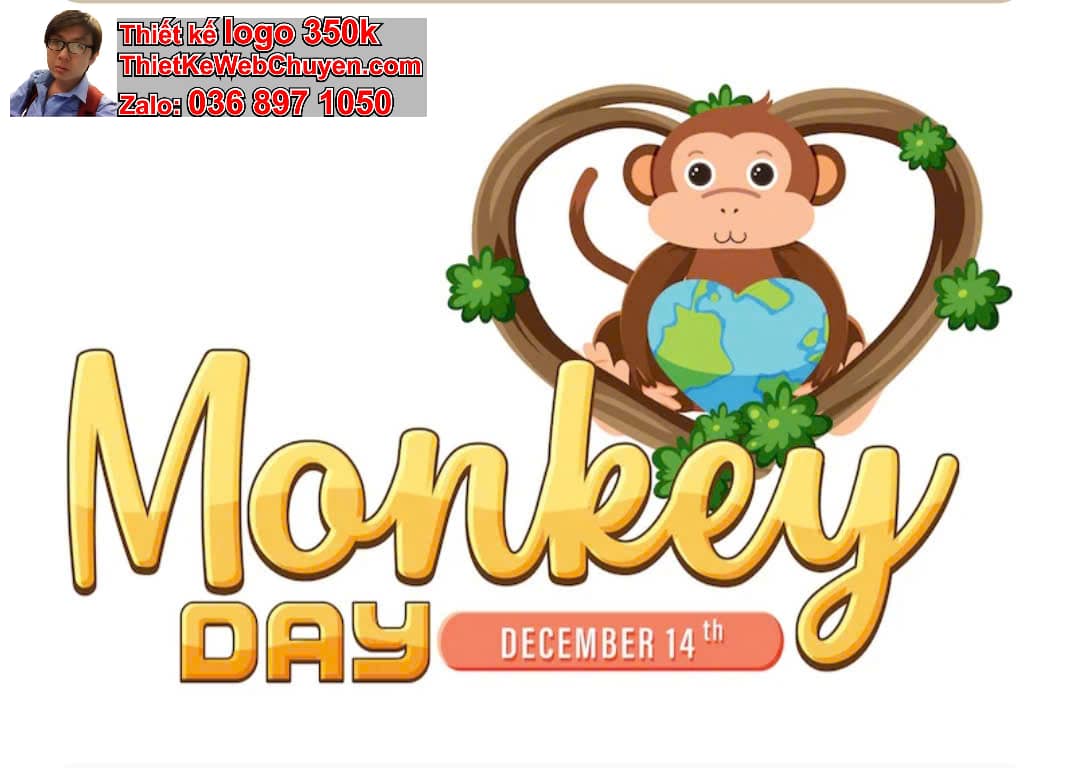 Thiết kế logo online con khỉ 