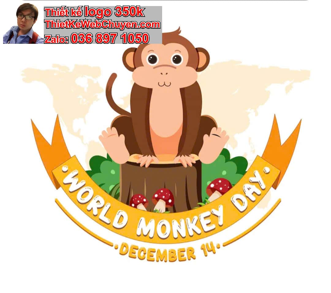 Thiết kế logo online con khỉ 