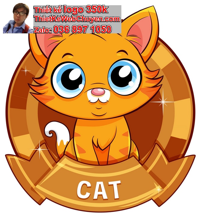 Thiết kế logo online con mèo