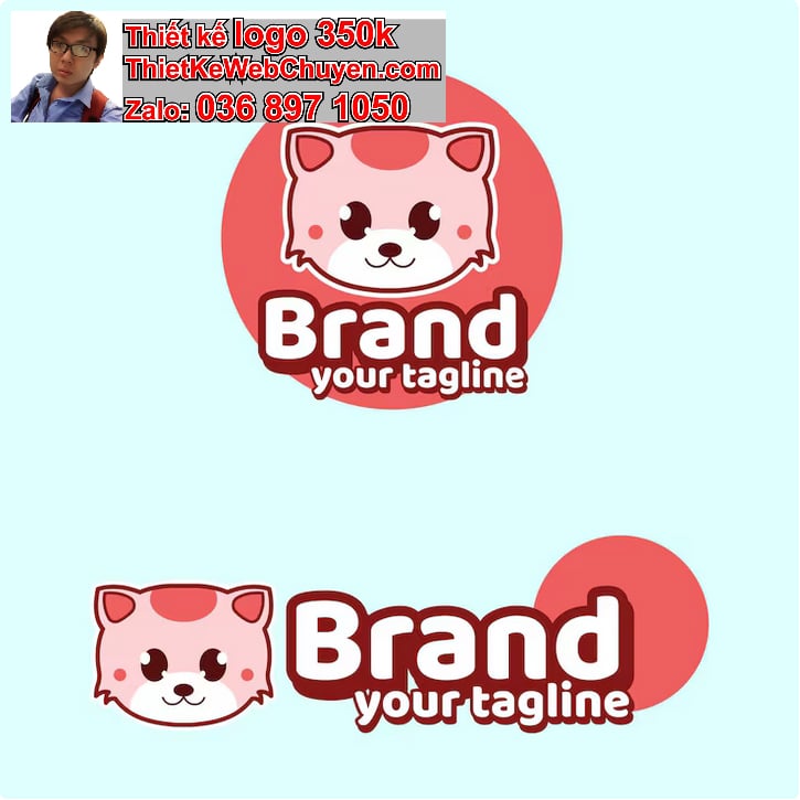 Thiết kế logo online con mèo