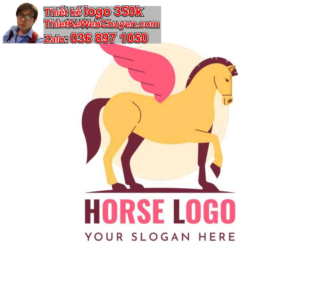 Thiết kế logo online con ngựa