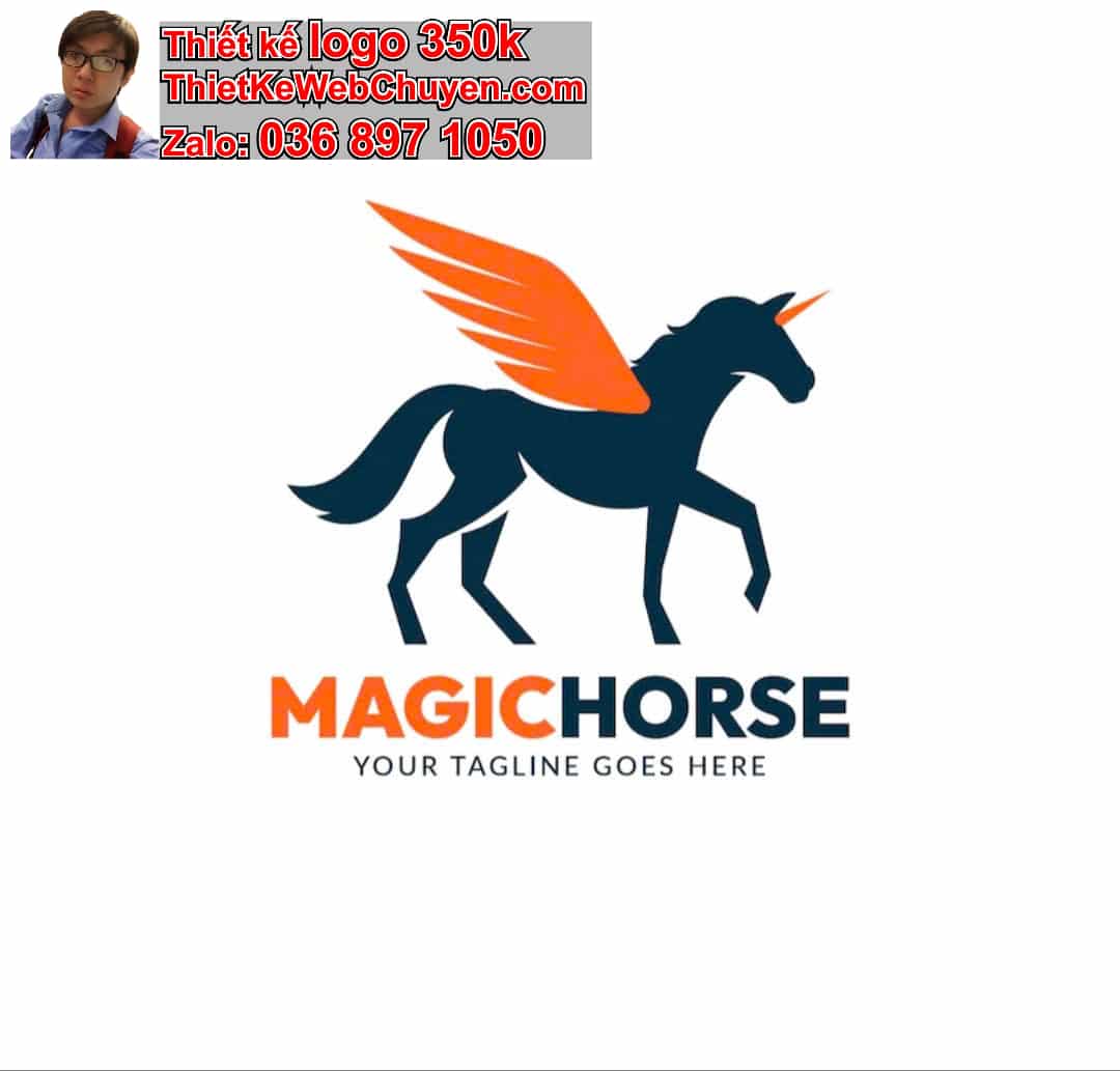 Thiết kế logo online con ngựa