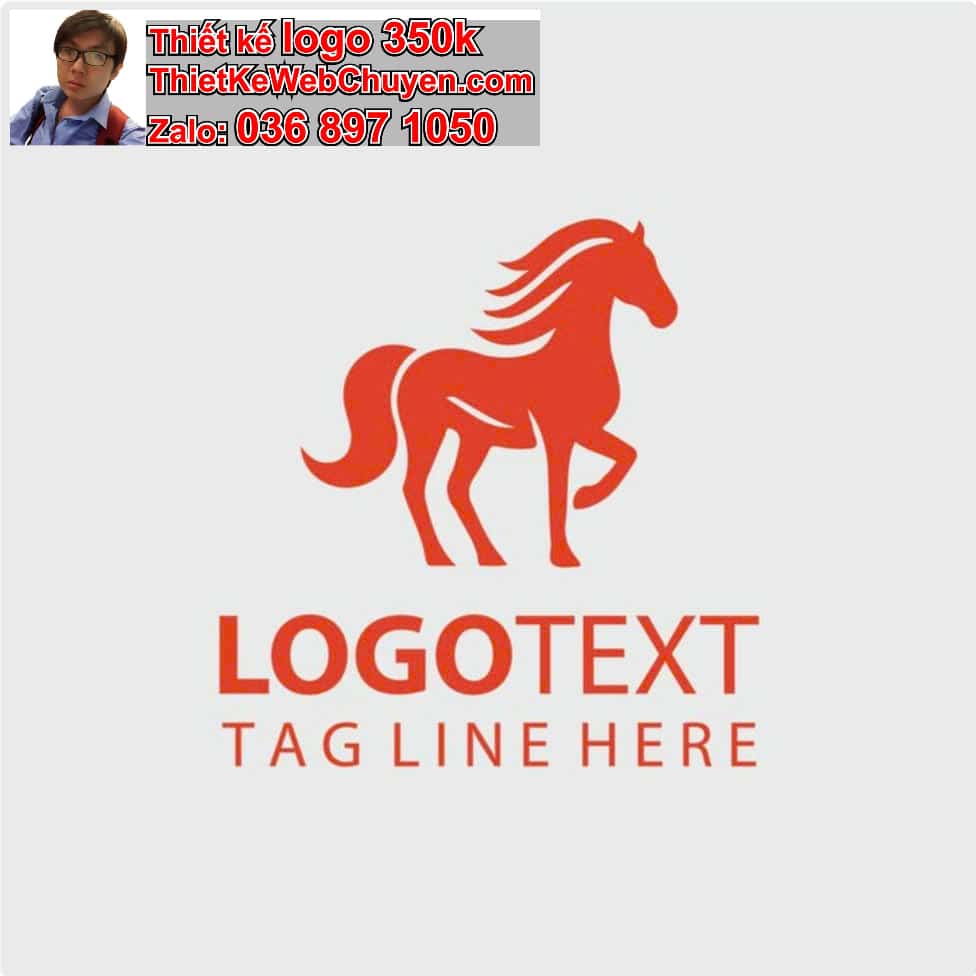 Thiết kế logo online con ngựa