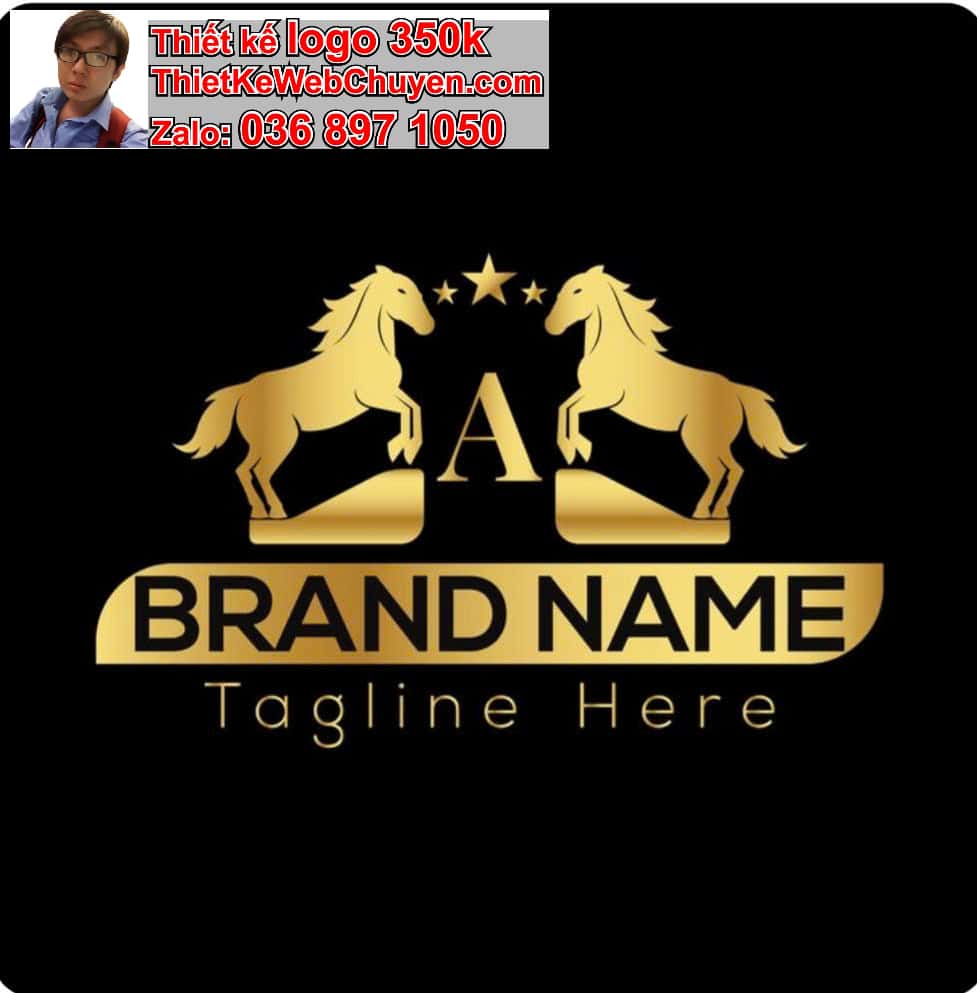 Thiết kế logo online con ngựa