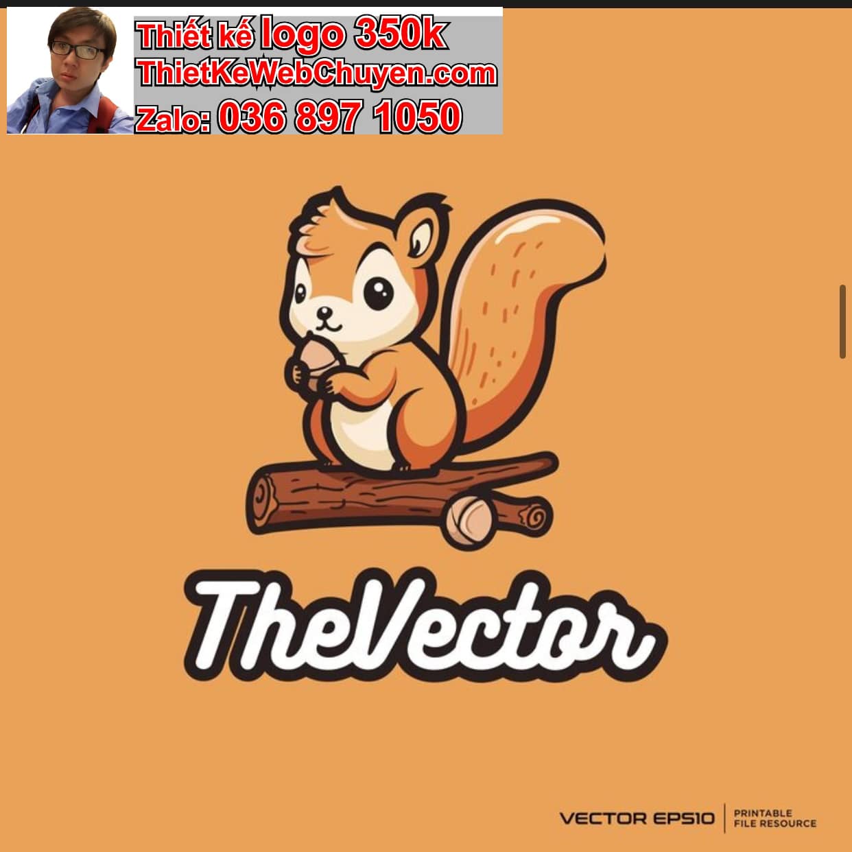 Thiết kế logo online con sóc