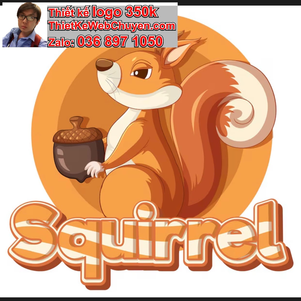 Thiết kế logo online con sóc