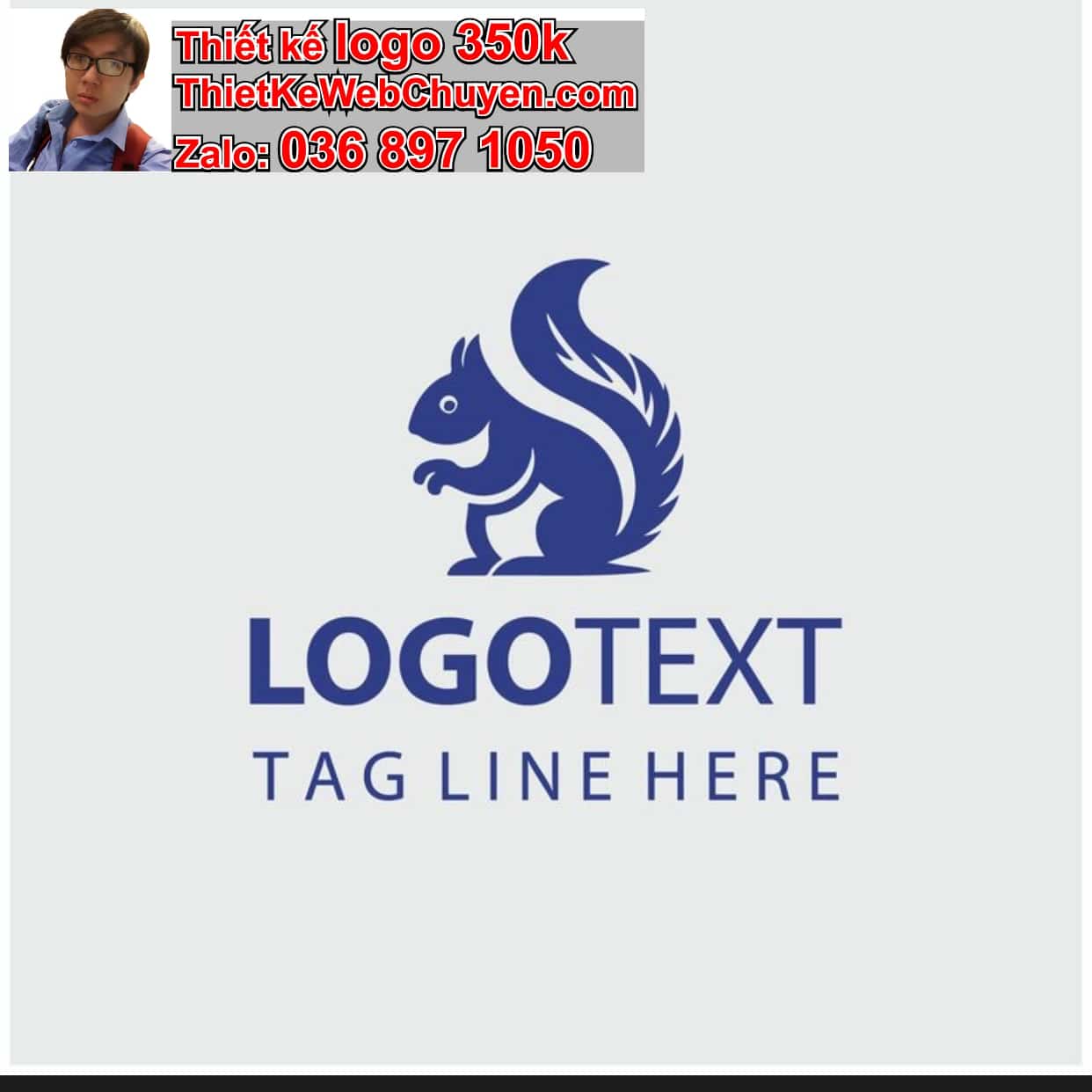 Thiết kế logo online con sóc