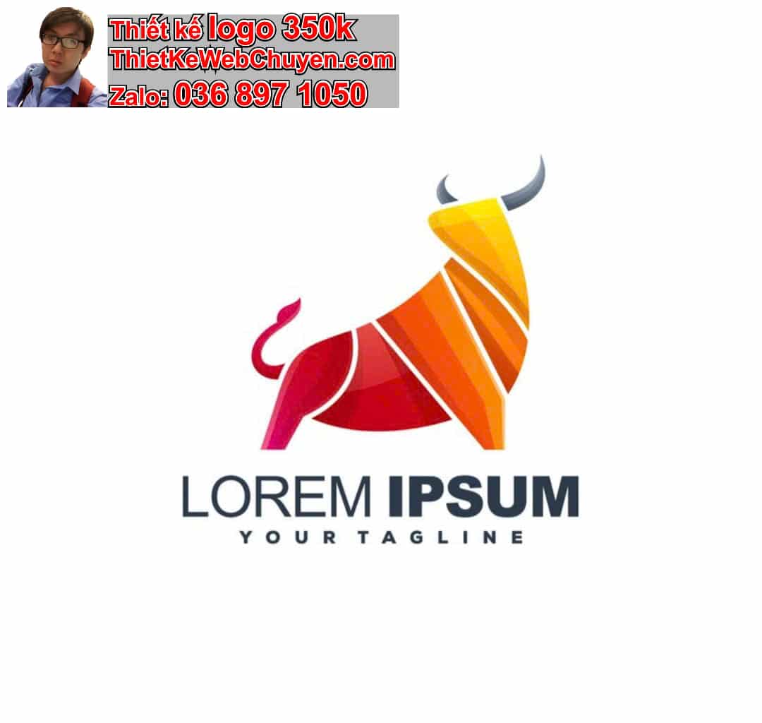 Thiết kế logo online con trâu