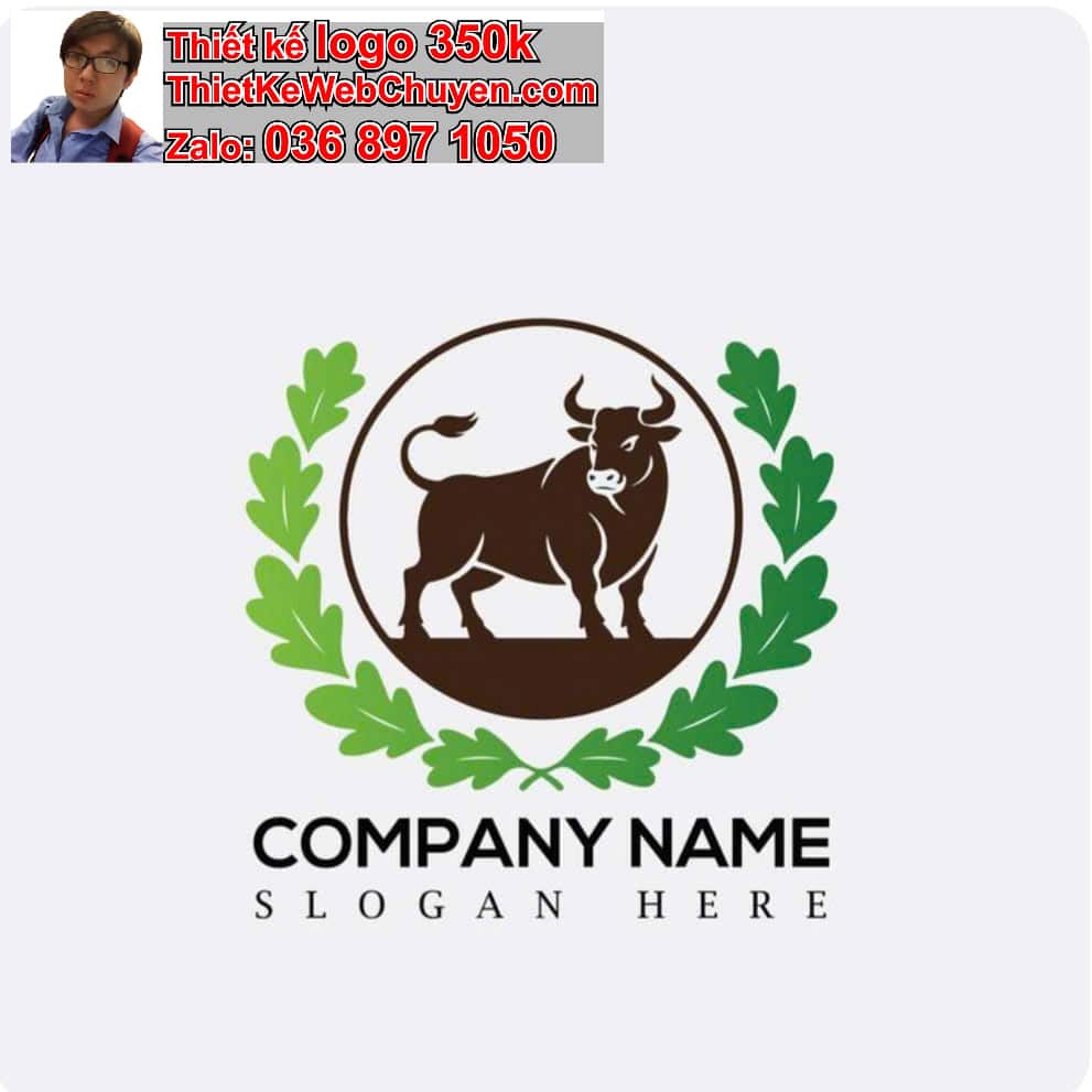 Thiết kế logo online con trâu