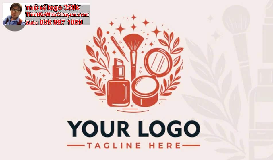 Thiết kế logo online đào tạo dạy trang điểm