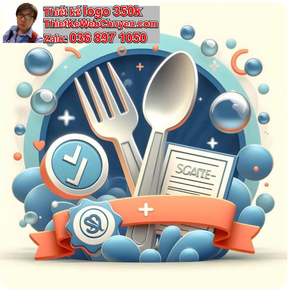 Thiết kế logo online dịch vụ Suất ăn công nghiệp