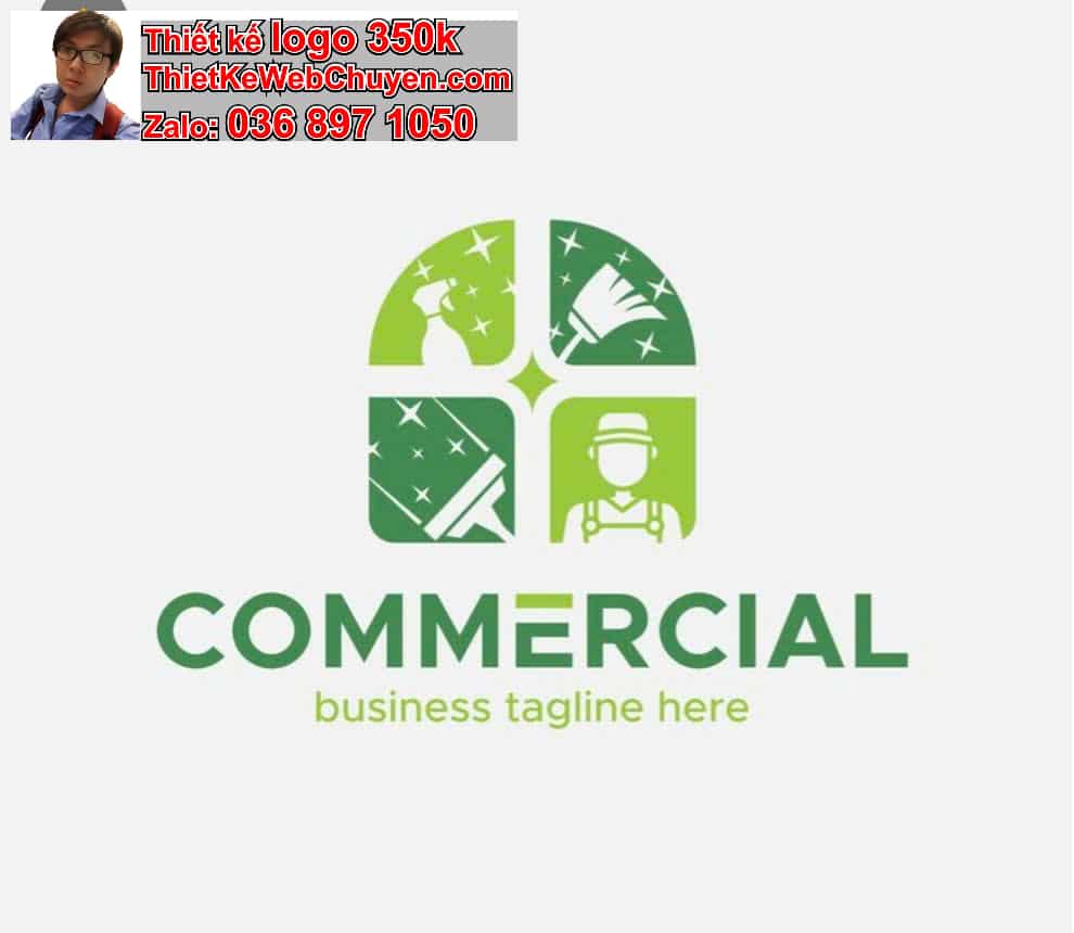 Thiết kế logo online dịch vụ Vệ sinh công nghiệp