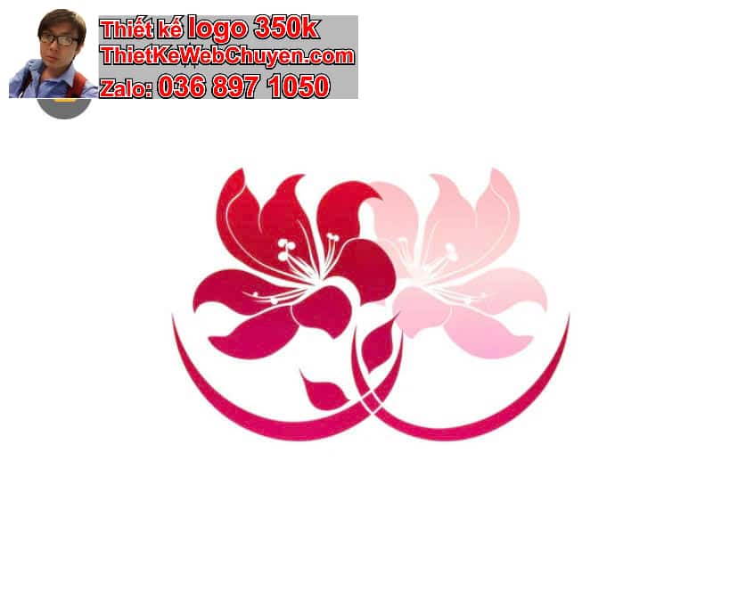 Thiết kế logo online hoa phượng đỏ