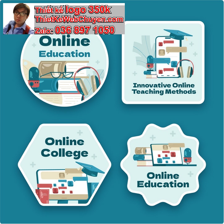 Thiết kế logo online học viện đào tạo online