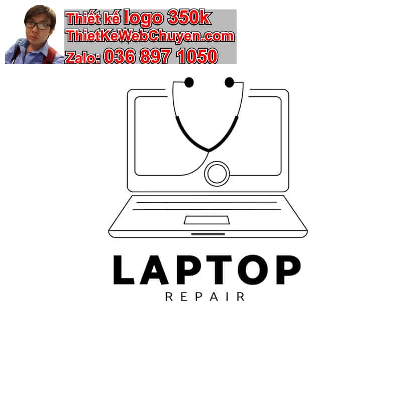 Thiết kế logo online màu đen trắng 