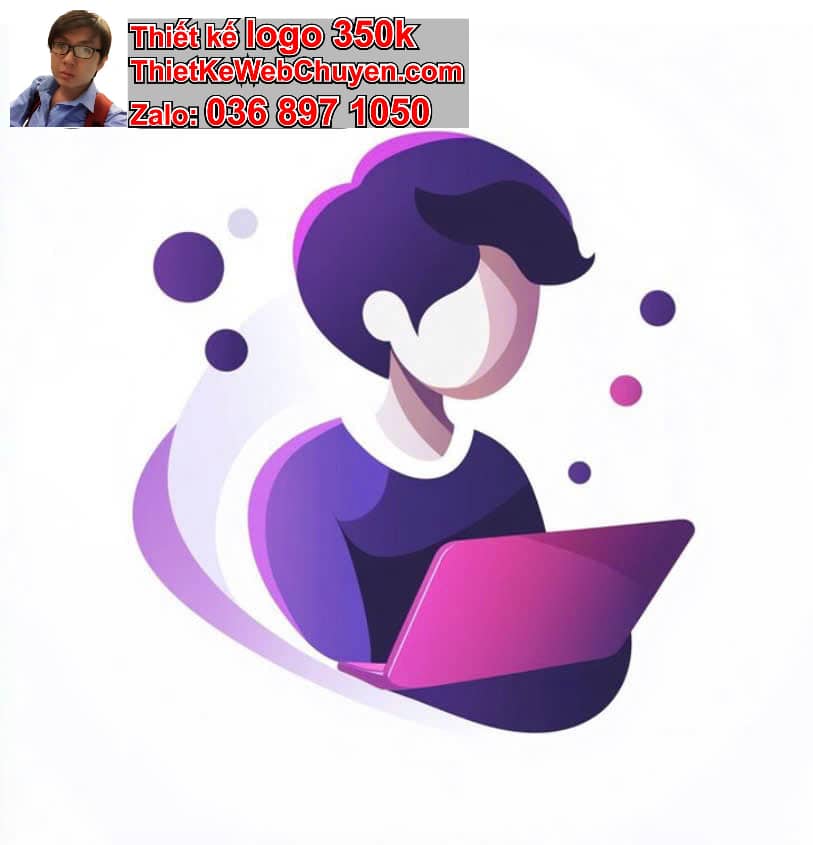 Thiết kế logo online màu tím