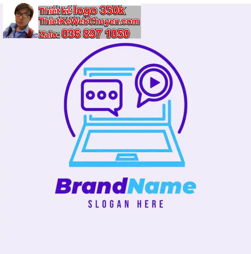 Thiết kế logo online màu tím