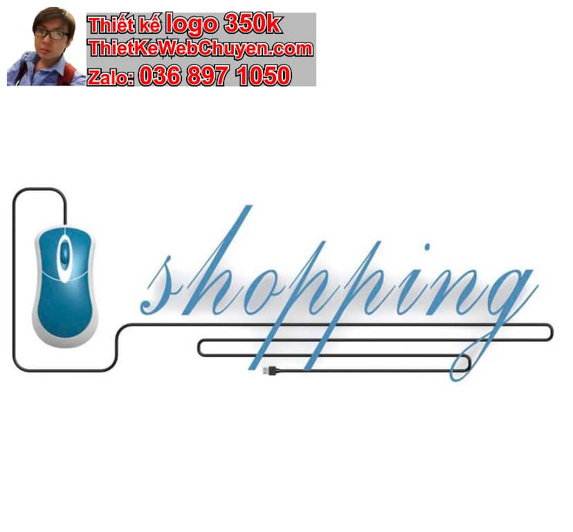 Thiết kế logo online màu xanh nước biển 