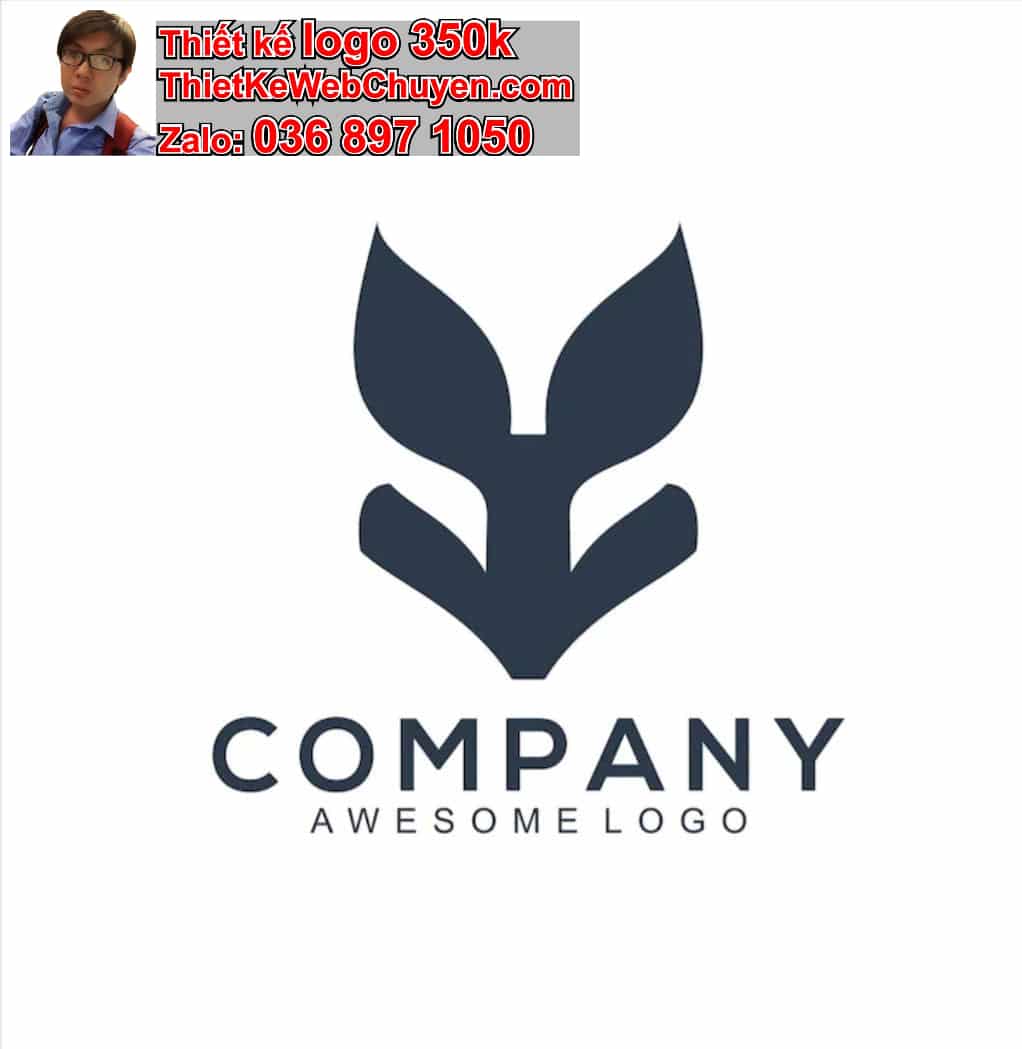 Thiết kế logo online negative space giá rẻ