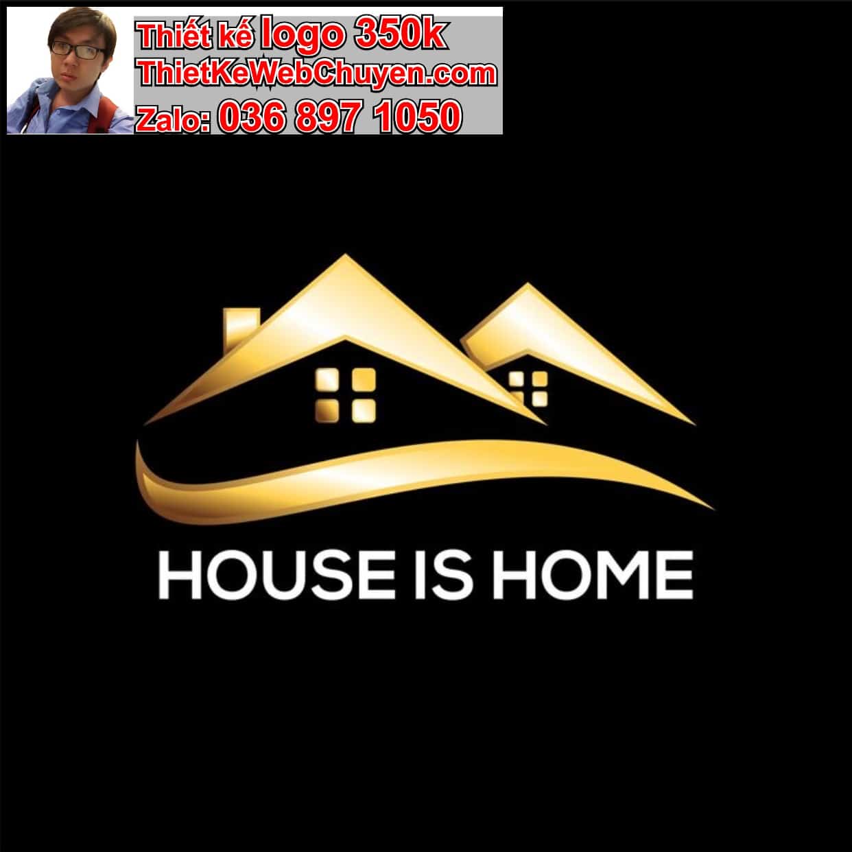 Thiết kế logo online ngôi nhà đẹp