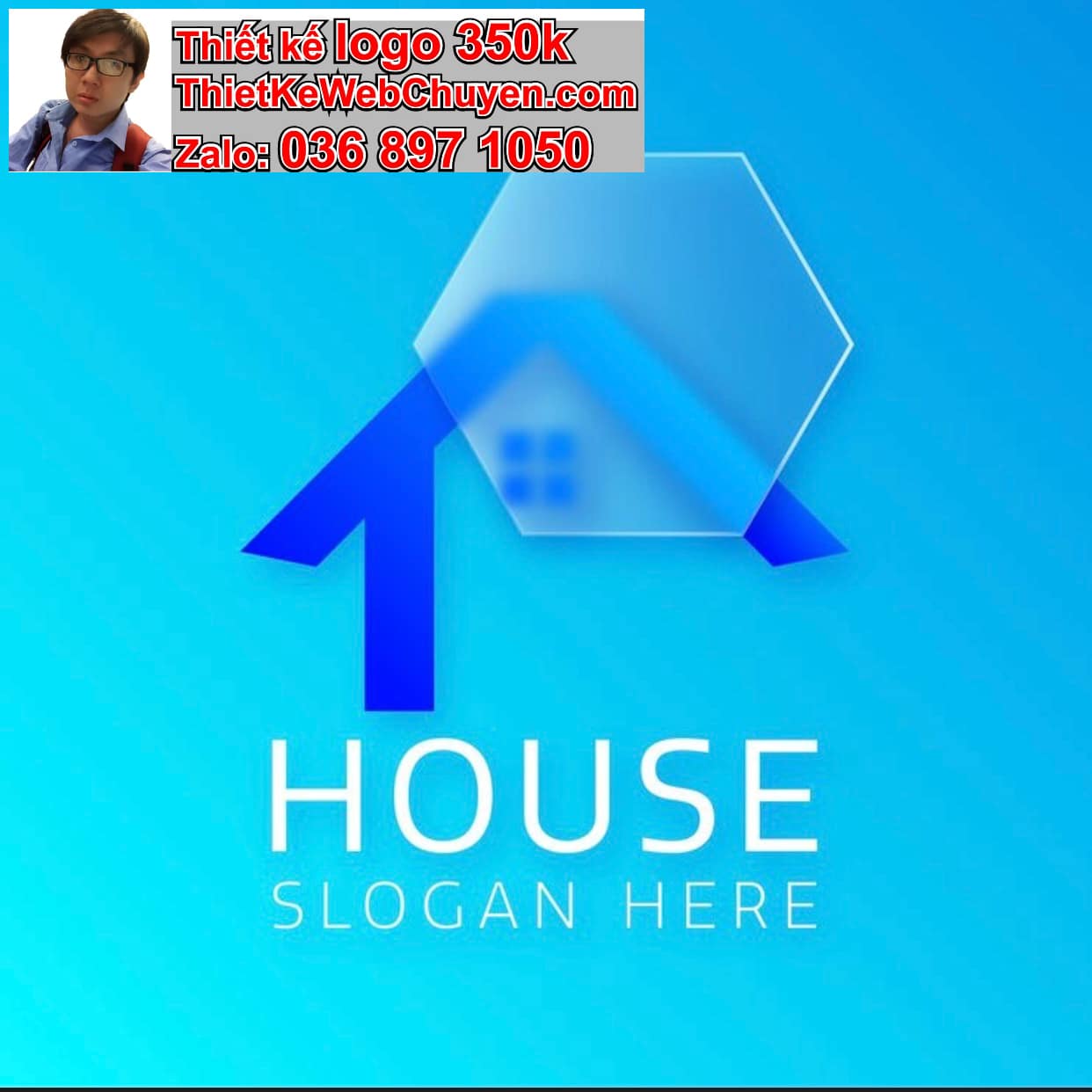 Thiết kế logo online ngôi nhà đẹp