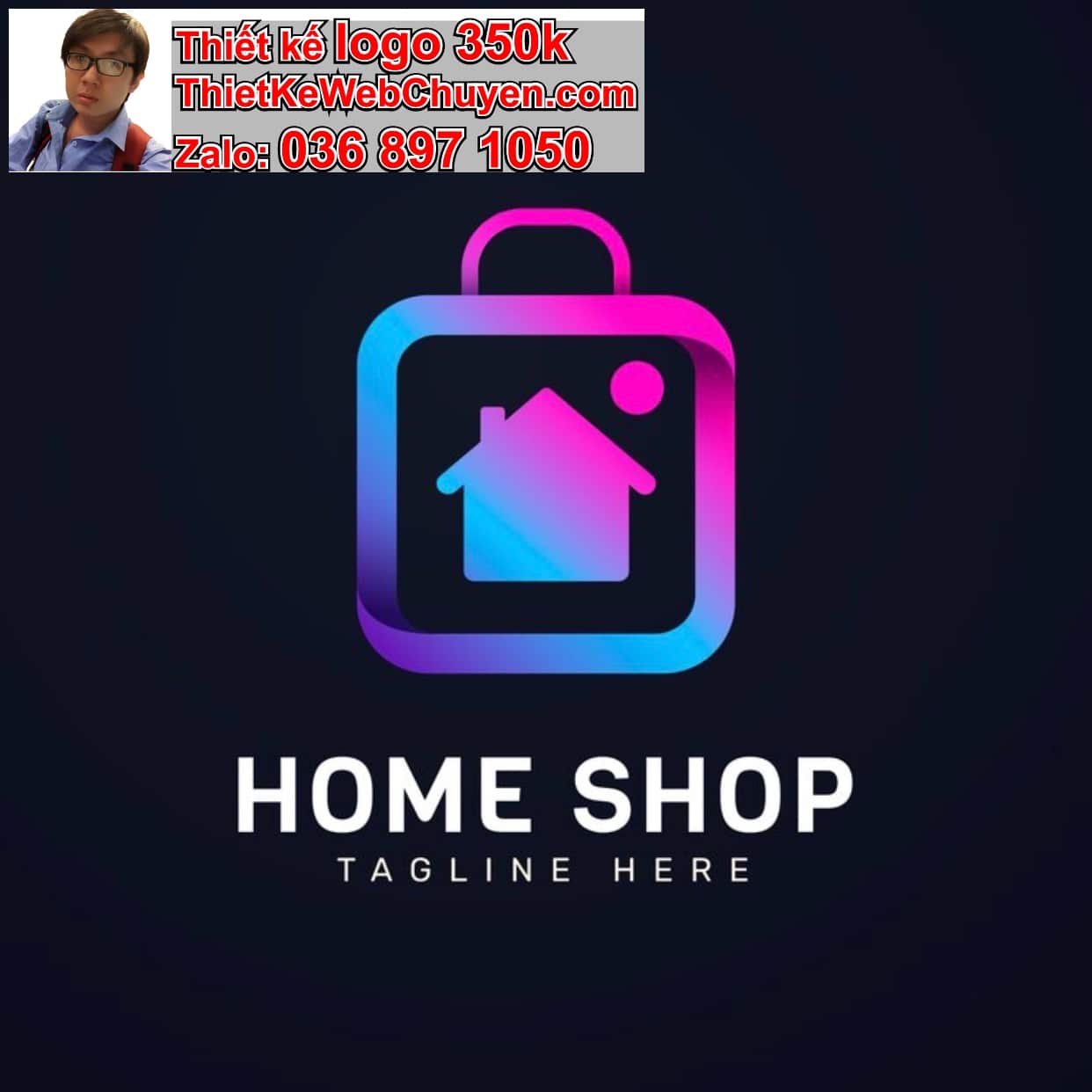 Thiết kế logo online ngôi nhà đẹp