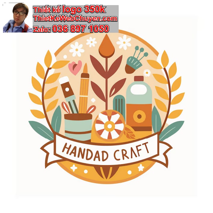 Thiết kế logo online phong cách hand-drawn cho thương hiệu handmade