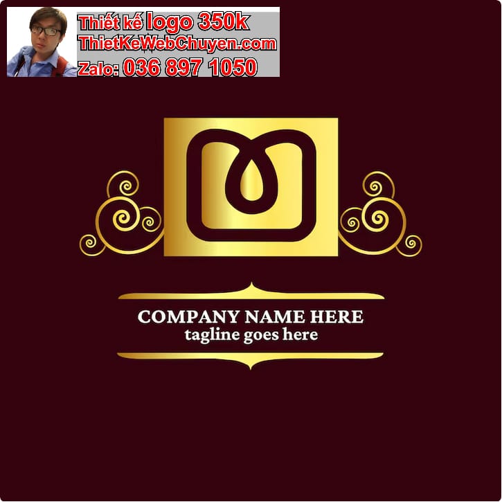 Thiết kế logo online phong cách luxury cho tiệm vàng cao cấp