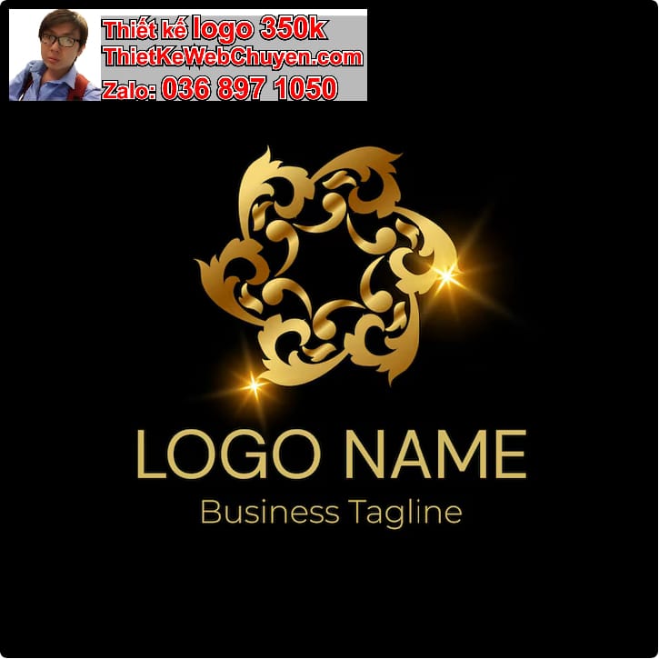 Thiết kế logo online phong cách luxury cho tiệm vàng cao cấp