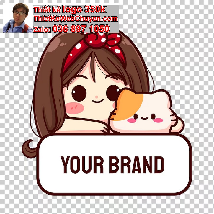 Thiết kế logo online phong cách mascot đáng yêu cho brand trẻ em