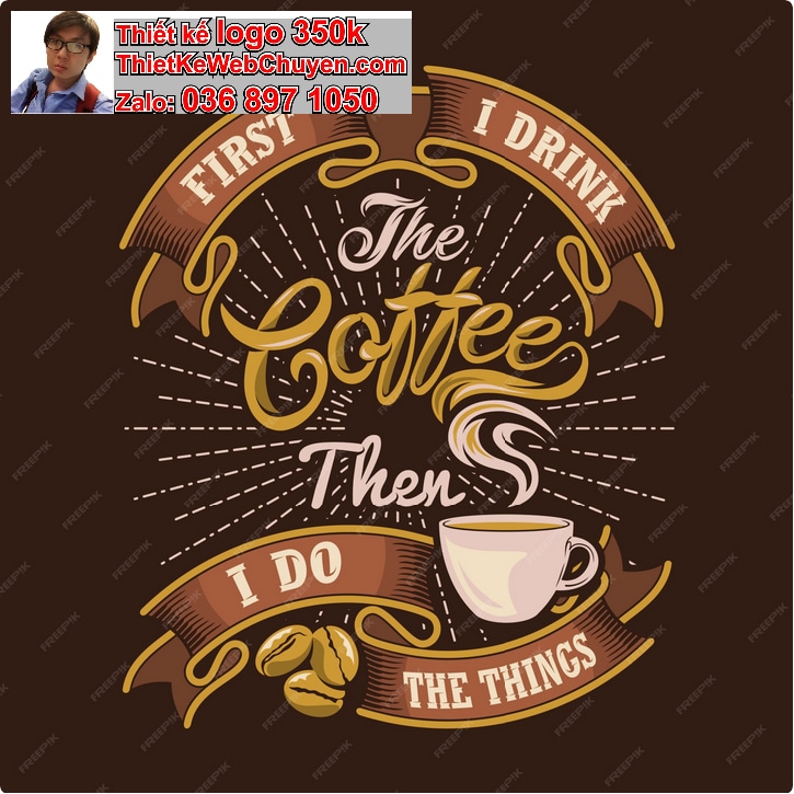 Thiết kế logo online phong cách retro cổ điển cho quán cafe