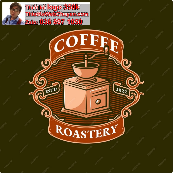 Thiết kế logo online phong cách retro cổ điển cho quán cafe