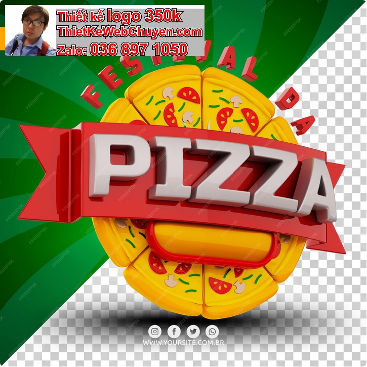 Thiết kế logo online pizza 